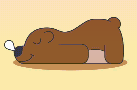 J'ai d'abord dessiné l'ours sur papier, puis je l'ai vectorisé via Illustrator pour pouvoir l'animer sur After Effect. Grâce à ce projet, j'ai pu expérimenter pour la première fois l'animation 2D.